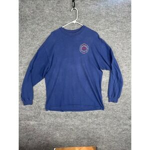 San Francisco Fire Dept Engine 43 Long Sleeve T-Shirt Mens XL Blue Hanes Beefy-T